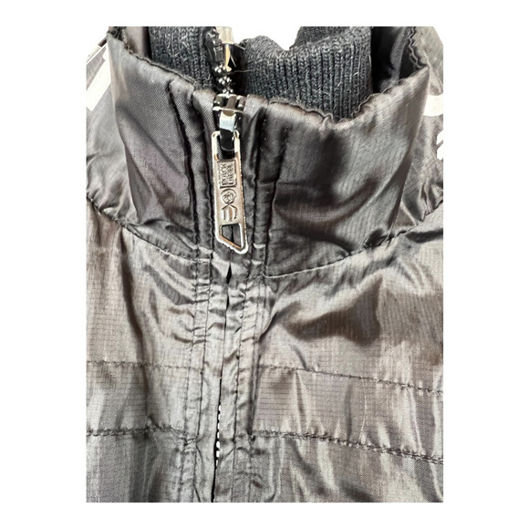 Crosshatch Womens Windbreaker Jacket Black Full Zip Pockets Waist Length M - Picture 8 of 8